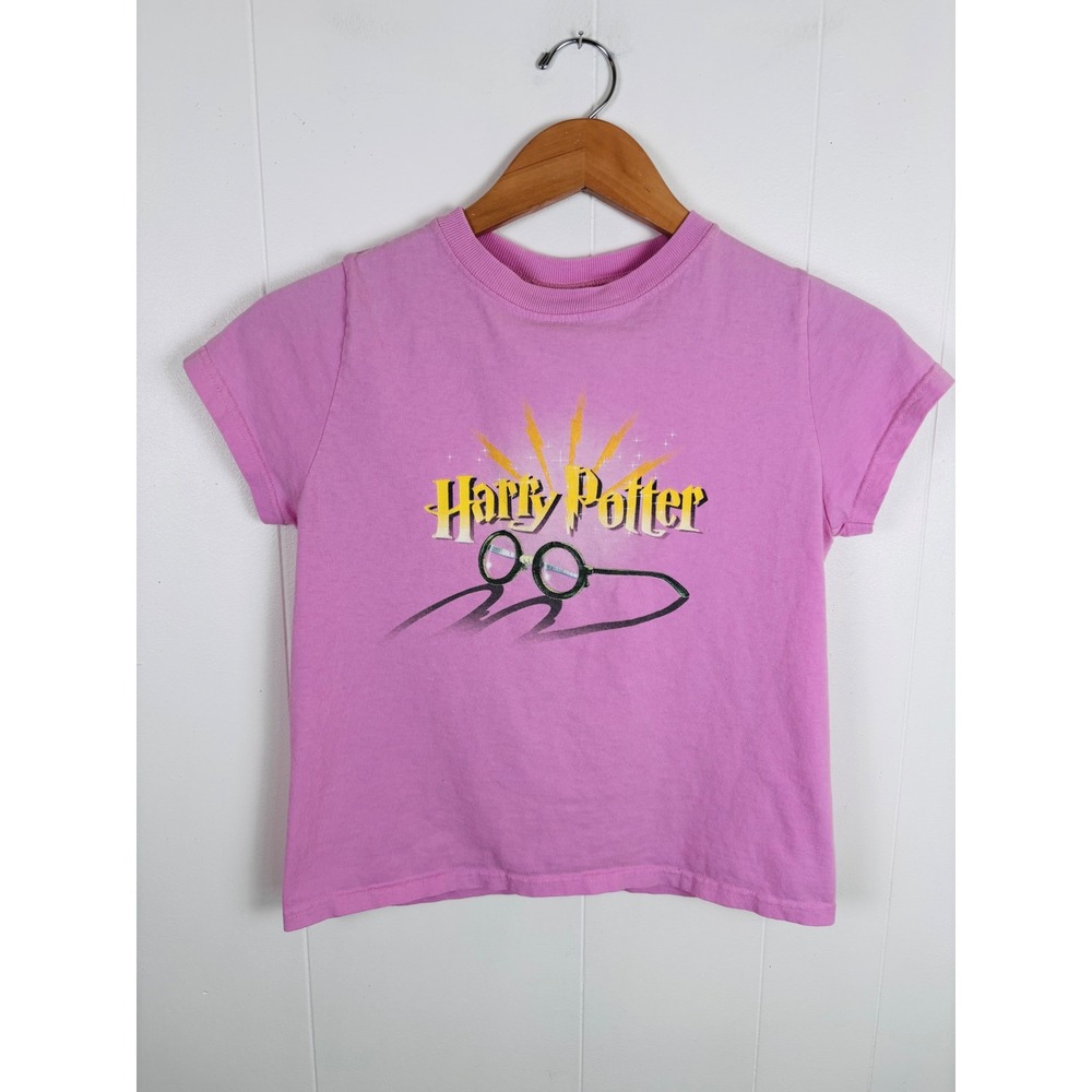 Vintage 2000 Harry Potter T-Shirt Youth Size Med‎ 10/12 Pink Glasses Warner Bros